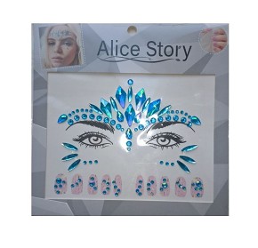 BF COSMETICS Alice Story Face Jewels Turquoise/Blue - ÖNTAPADÓS PARTY FESZTIVÁL STRASSZOK, KÖVEK