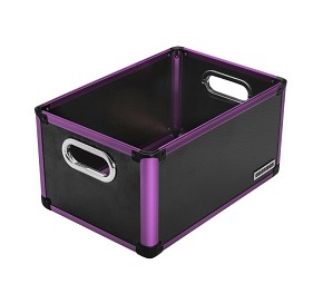 ANNDORA Storage Box Black/Purple - ALUMÍNIUM KOZMETIKAI TÁROLÓ 36x24x18,5 cm