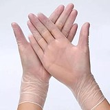 BF COSMETICS PVC Glove White "L" - ELDOBHATÓ PVC ÁTTETSZŐ VÉDŐKESZTYŰ