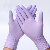 BF COSMETICS PVC Glove Purple "M" - ELDOBHATÓ PVC ÁTTETSZŐ VÉDŐKESZTYŰ